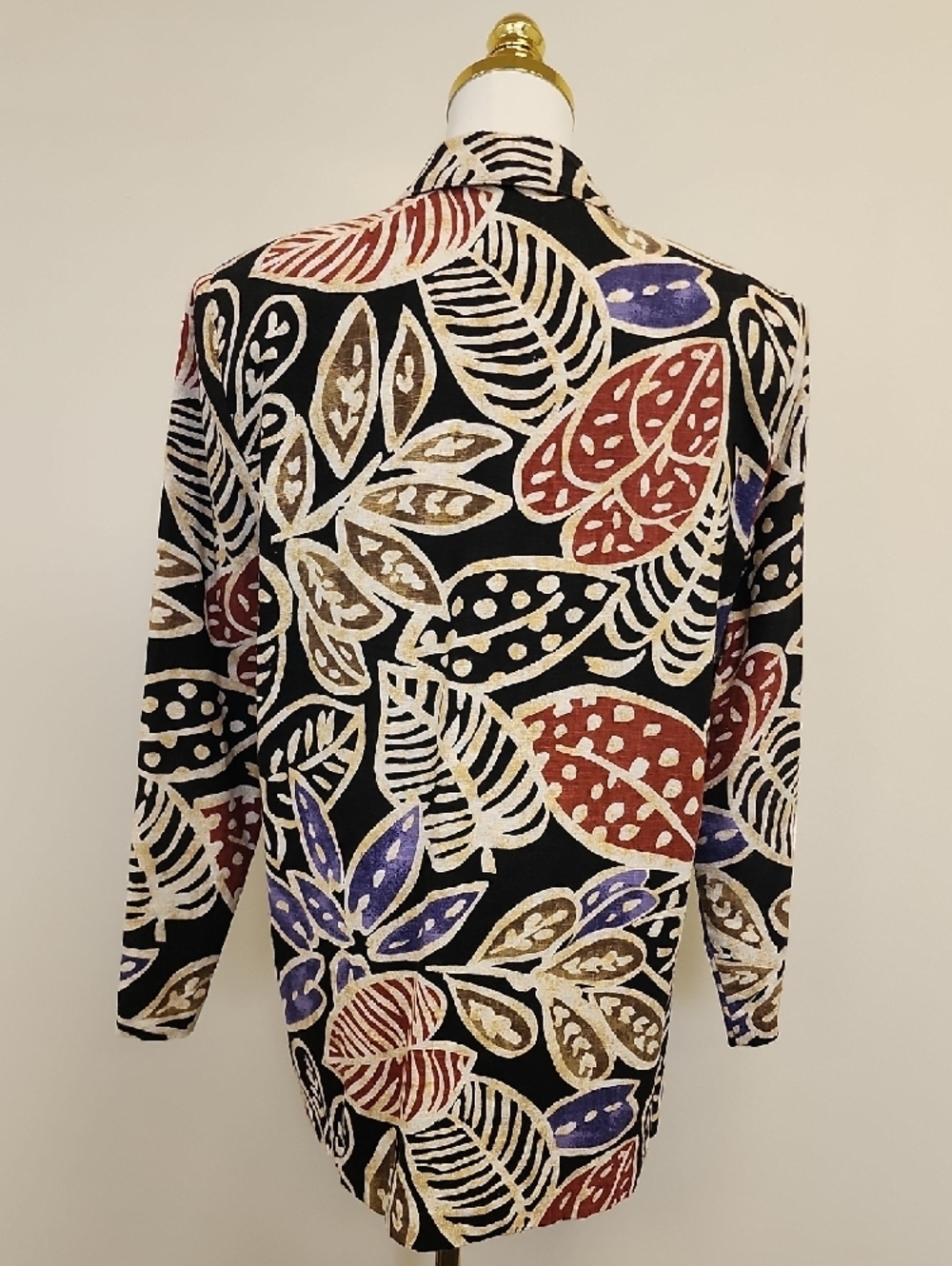 Danielle Bernstein Abstract Print Blazer Jacket Black Multi Color Size Medium - Picture 4 of 14